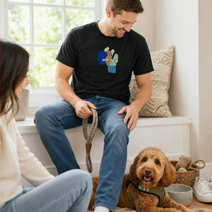 Custom Dog Dad Shirt With Pet Name T-Shirt, Embroidered Pet Photo Tee, Gifts For Best Dog Dad Ever