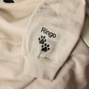 Custom Dog Portrait Sweatshirt for Birthday Daughter - Embroidered Pet Photo Crewneck & Name - Gift for Her