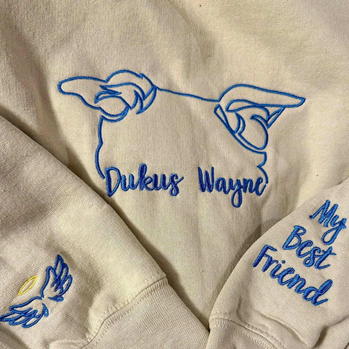 Custom Dog Ears Embroidered Sweatshirt with Names, Personalized Dog Mom Gift