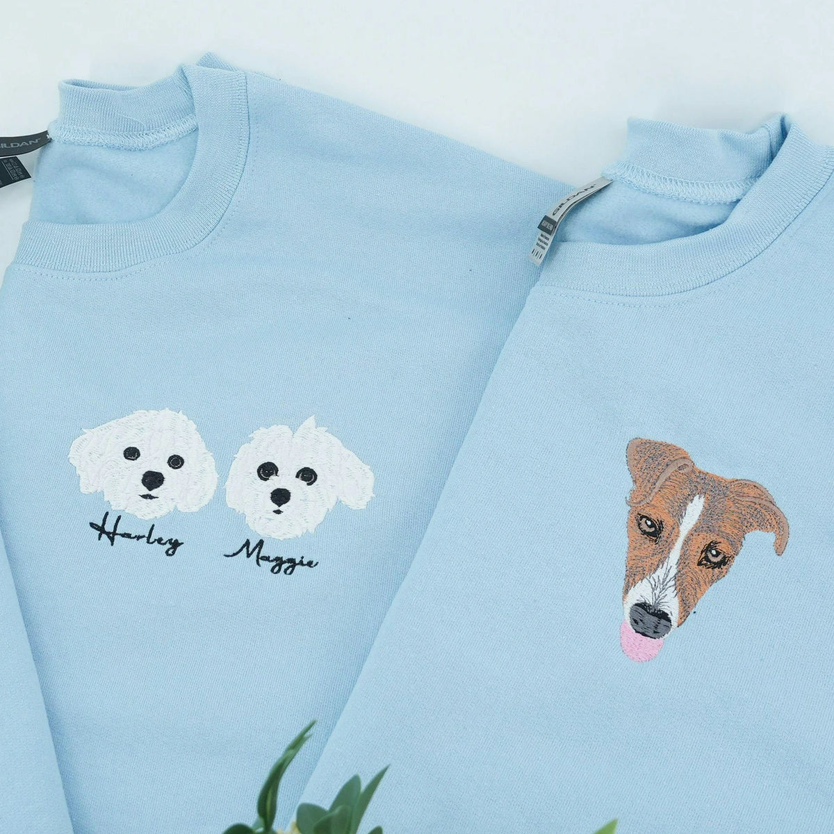 Personalized Dog Face Sweatshirt from Photo, Custom Embroidered Dog Lover Gift