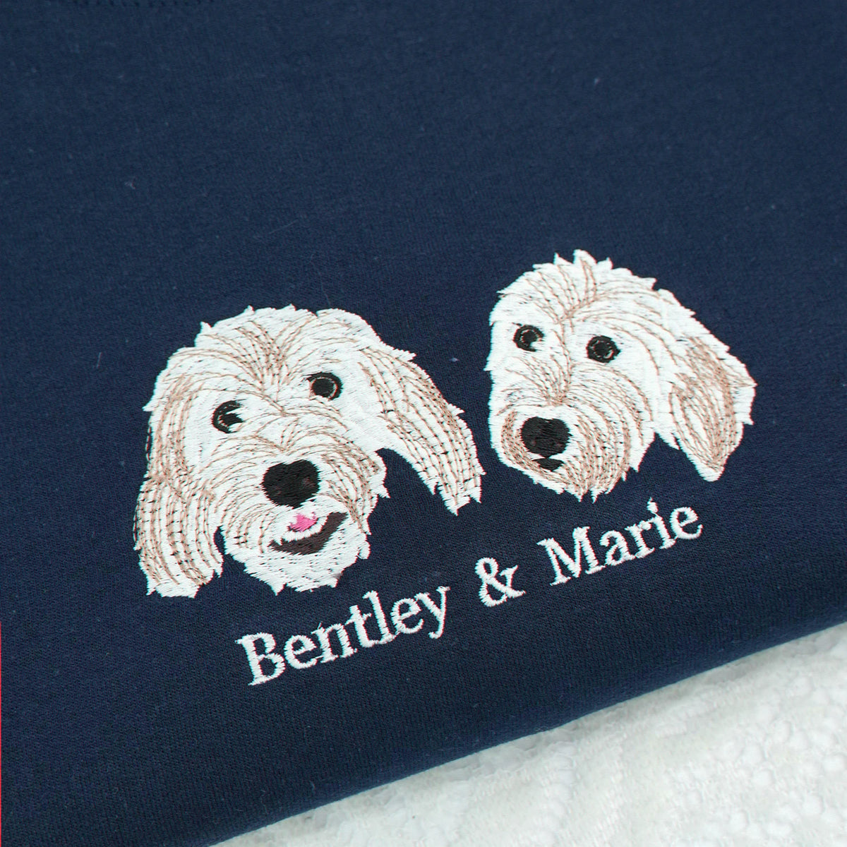Personalized Dog Face Sweatshirt from Photo, Custom Embroidered Dog Lover Gift