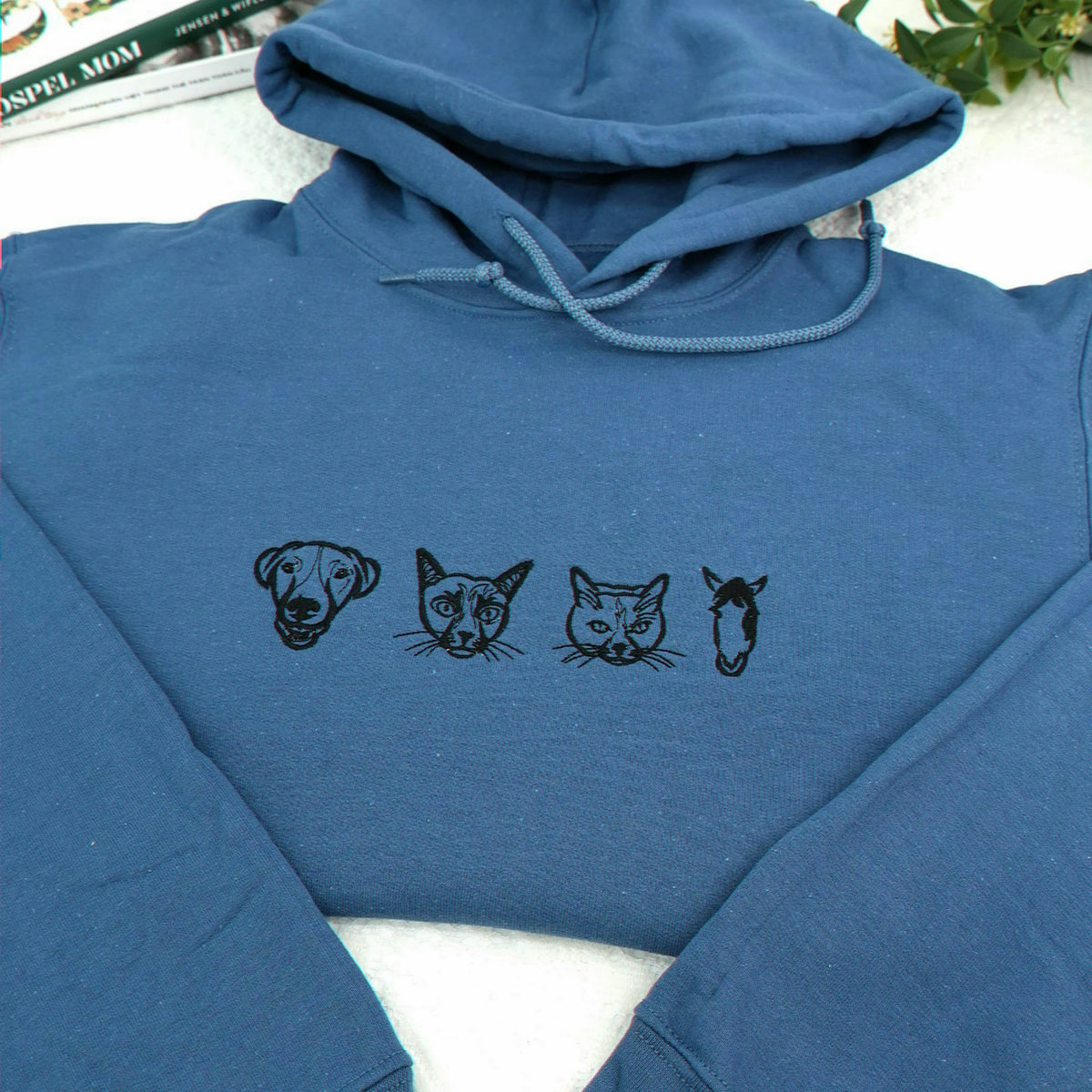 Custom Dog Memorial Sweatshirt for Best Friend - Embroidered Pet Photo Outline Crewneck & Name - Dog Loss Sympathy Gift for Her