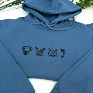Custom Dog Memorial Sweatshirt for Best Friend - Embroidered Pet Photo Outline Crewneck & Name - Dog Loss Sympathy Gift for Her
