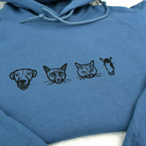 Custom Dog Memorial Sweatshirt for Best Friend - Embroidered Pet Photo Outline Crewneck & Name - Dog Loss Sympathy Gift for Her