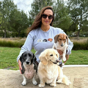 Custom Dog Portrait T-shirt for Birthday Girlfriend - Embroidered Pet Photo Tee & Name - Gift for Her