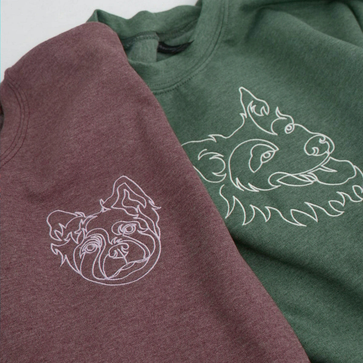 Custom Dog Outline Sweatshirt for Birthday Grandma - Minimalist Embroidered Pet Photo Crewneck & Name - Gift for Her