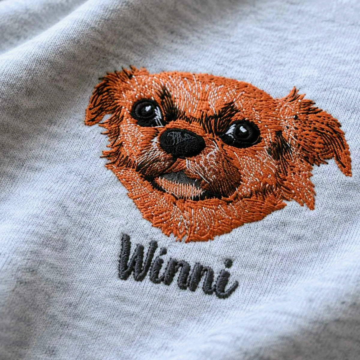 Custom Dog Portrait T-shirt for Birthday Husband - Embroidered Pet Photo Tee & Name - Gift for Him