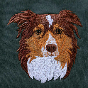 Custom Dog Memorial Sweatshirt for Husband - Embroidered Pet Photo Portrait Crewneck & Name - Dog Loss Sympathy Gift for Him