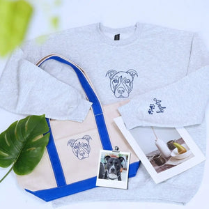 Dog-themed sweatshirt and tote bag gift combo for pet lovers
