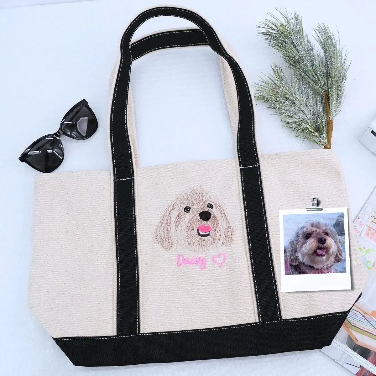 Dog Lover Twin Pack: Embroidered Hat & Tote Bag