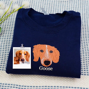 Embroidered dog lover sweatshirt and matching hat gift set for pet owners