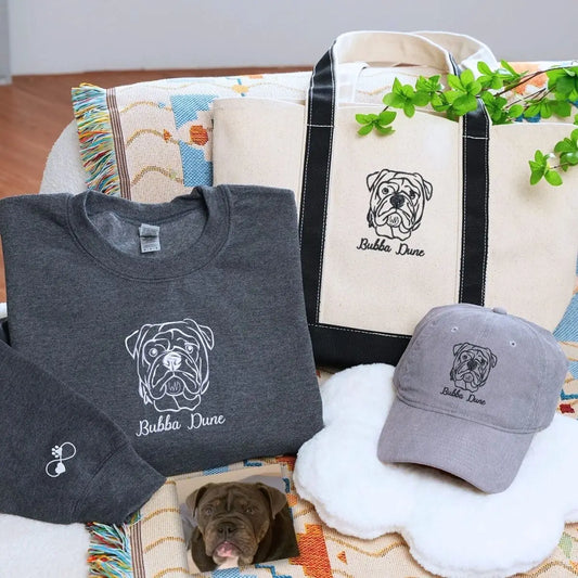 Dog Lover Trio Pack: Embroidered Sweatshirt & Hat & Tote Bag