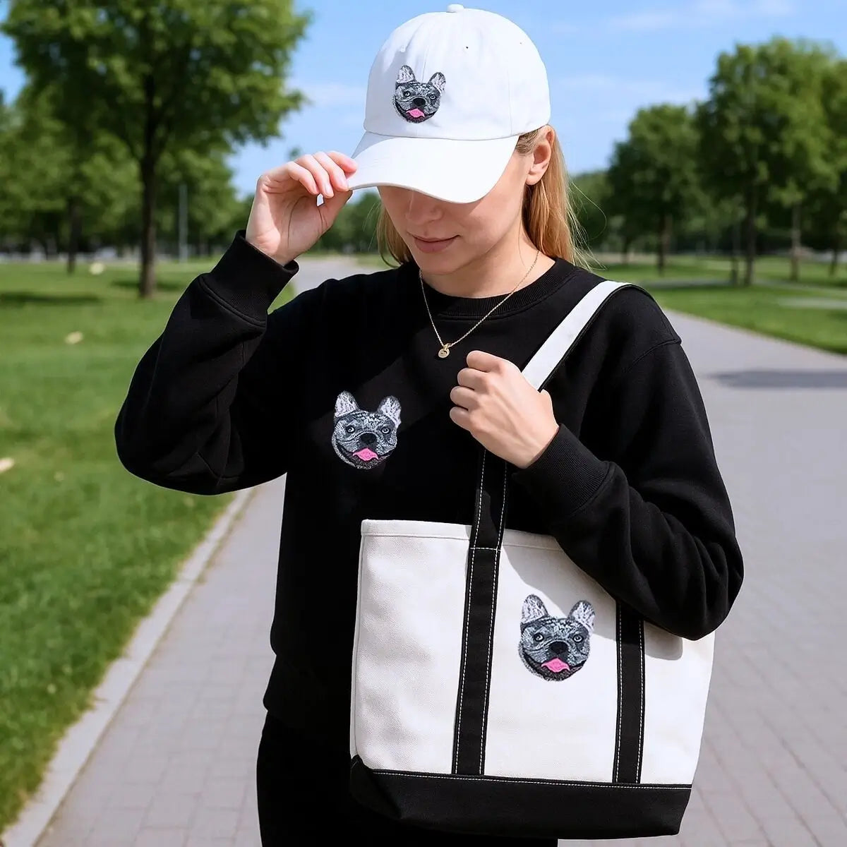 Dog Lover’s Dream Set: Sweatshirt, Hat & Tote Bag Trio