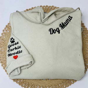 Custom Embroidered Rich Auntie Vibes Sweatshirt with Children Names on Sleeve
