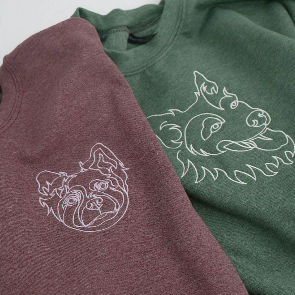 Custom Dog Memorial Sweatshirt for Grandma - Embroidered Pet Photo Outline Crewneck & Name - Dog Loss Sympathy Gift for Her