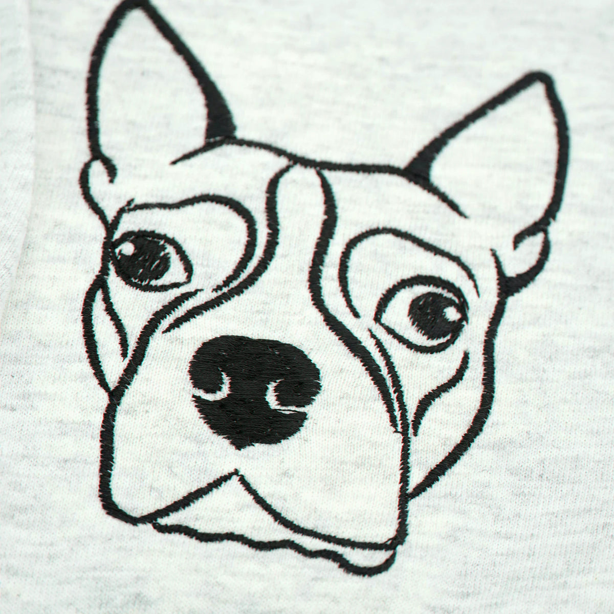 Custom Dog Outline T-Shirt for Birthday Dad - Minimalist Embroidered Pet Photo Tee & Name - Gift for Him