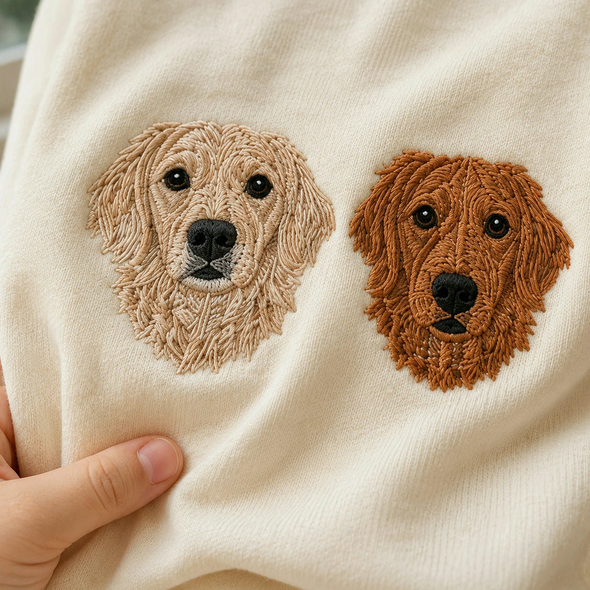 Custom Dog Portrait Youth T-Shirt, Embroidered Pet Photo Tee, Birthday Gift for Boy or Girl