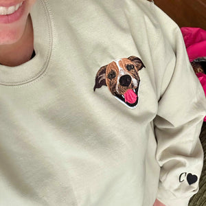 Custom Dog Embroidered Sweatshirt, Hoodie - Gift for Dog Pet Lover