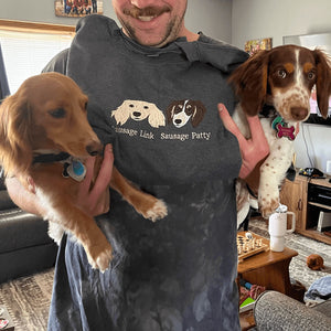Custom Pet Portrait Embroidered Sweatshirt, Hoodie - Gift for Dog Pet Lover