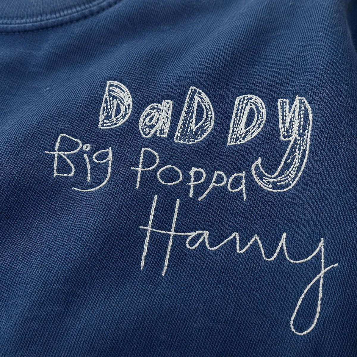 Custom Embroidered Kids Drawing T-shirt for Dad - Draw from Your Photo Father's Day Gift