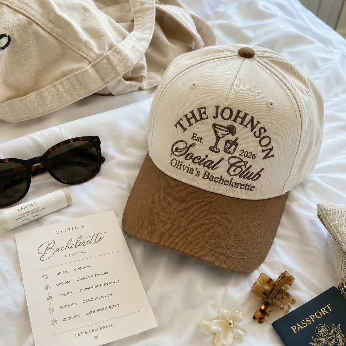 Custom Bride Tribe Bachelorette Snapback Hats - Embroidered Team Bridal Cap Set