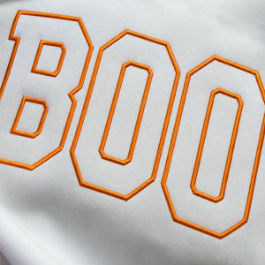 Embroidered Comfort Colors® Spooky Boo Halloween Sweatshirt - Varsity Boo Pullover