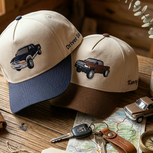 Custom Car Photo Snapback Hats - Embroidered Vehicle Caps Father's Day Gift