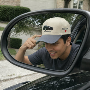Custom Car Photo Snapback Hats - Embroidered Vehicle Caps Father's Day Gift