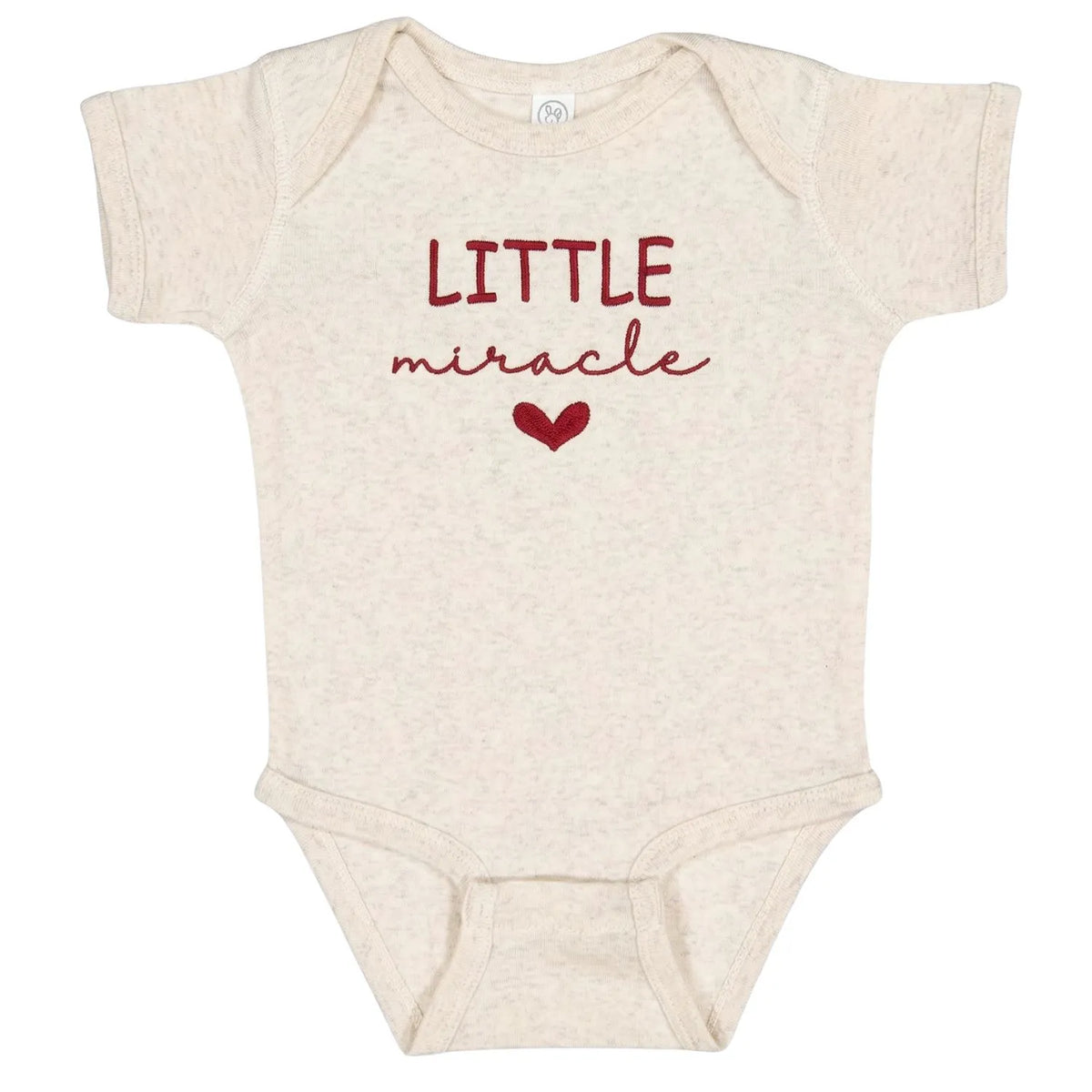 embroidered little miracle newborn baby onesie soft cotton baby shower gift outfit