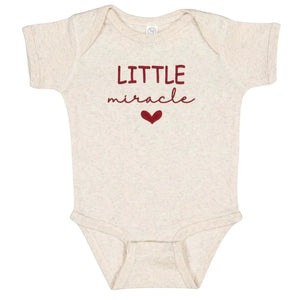 embroidered little miracle newborn baby onesie soft cotton baby shower gift outfit