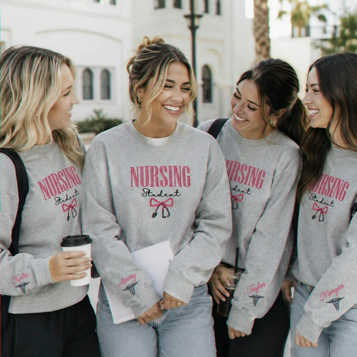 Custom Embroidered Nursing Student Sweatshirt, Matching Medical Squad Graduation Gifts for Classmates