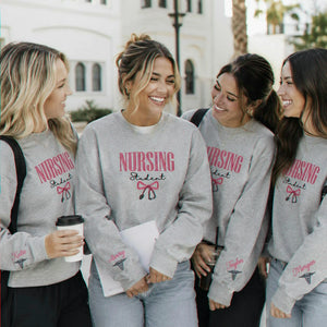Custom Embroidered Nursing Student Sweatshirt, Matching Medical Squad Graduation Gifts for Classmates