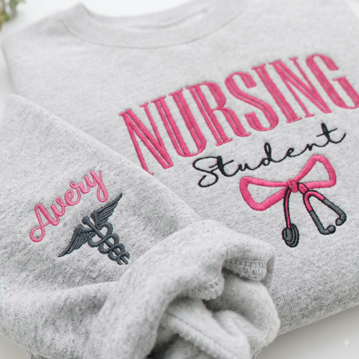 Custom Embroidered Nursing Student Sweatshirt, Matching Medical Squad Graduation Gifts for Classmates