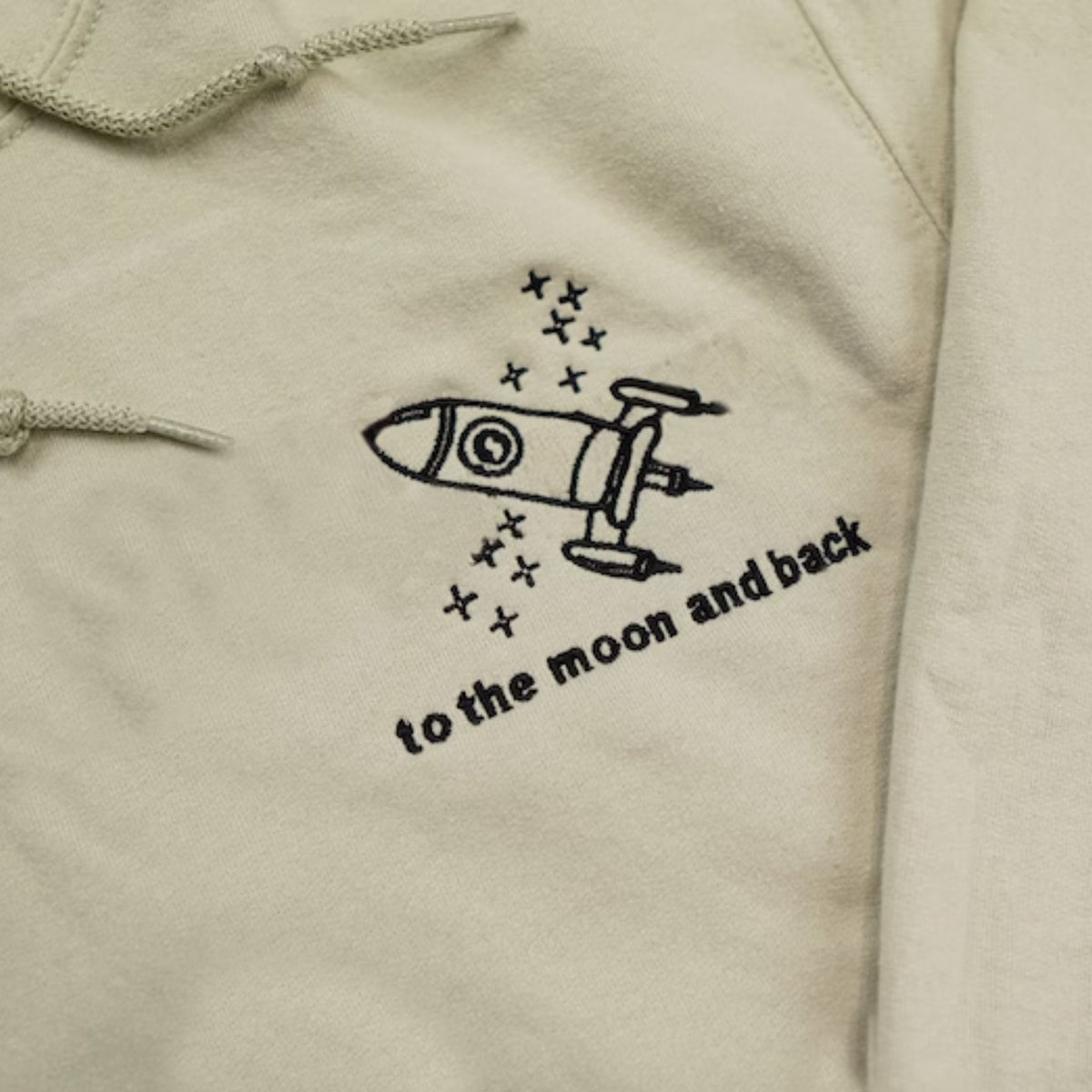 Space And Moon Sweatshirt or Hoodie Matching, Personalized Embroidered Valentine's Day Gift Ideas For Him Her