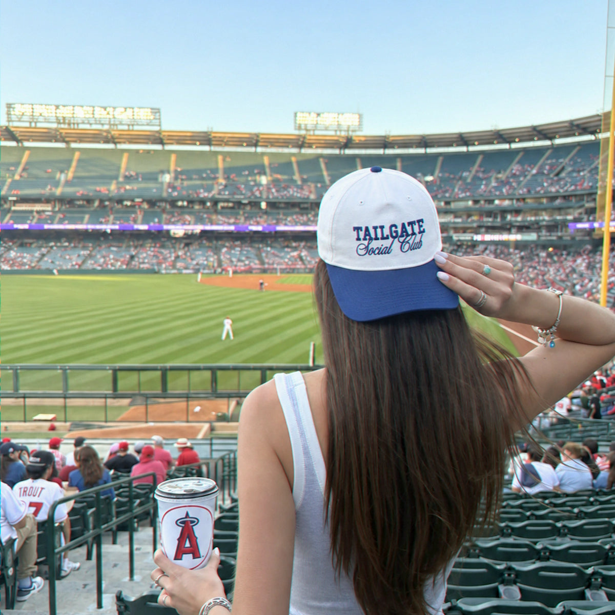 Embroidered Tailgate Social Club Snapback Hats - Trendy Game Day Party Apparel Text, Logo, Name