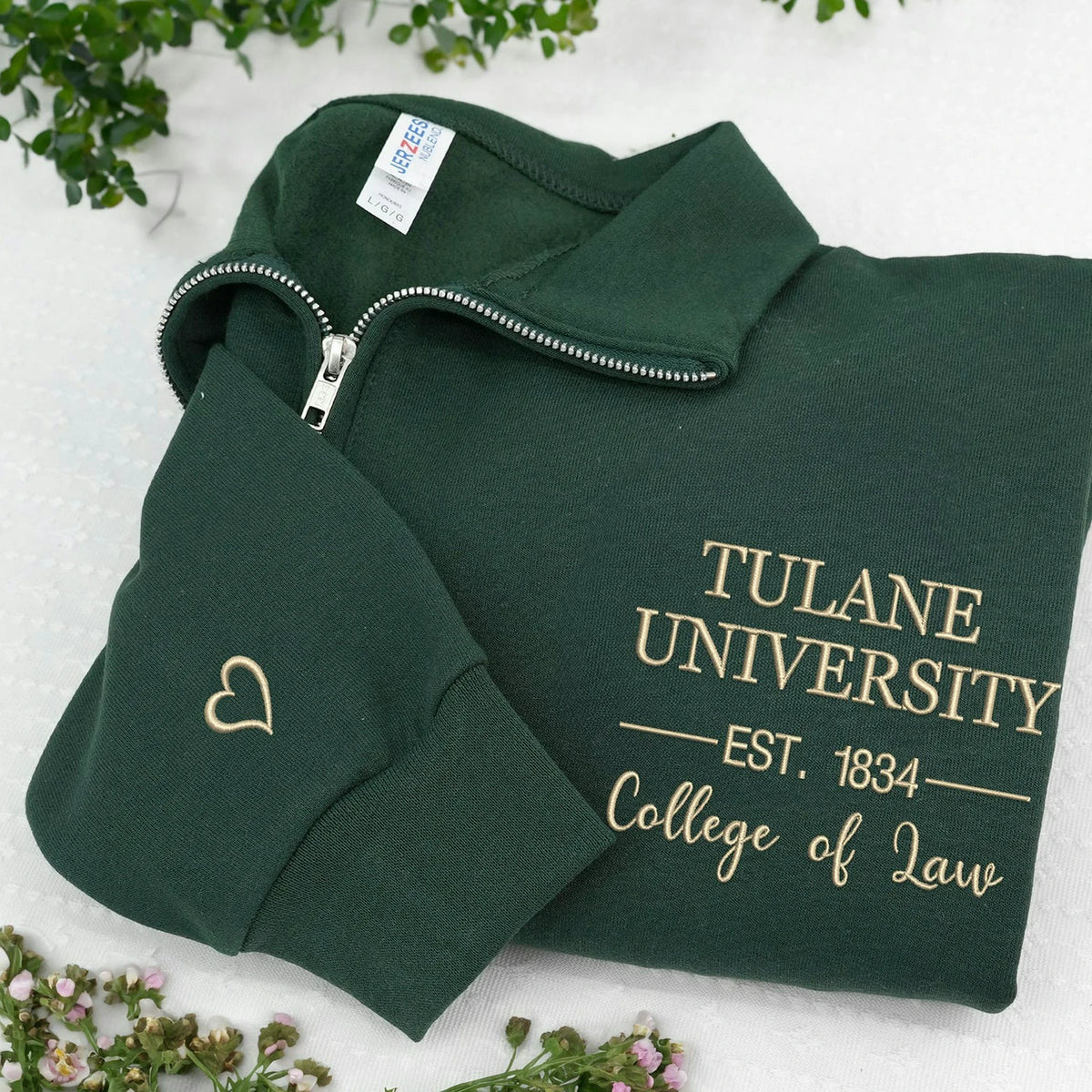 Personalized New College Students Quarter Zip - Embroidered University Name, Major & Est Year - College Acceptance Gift