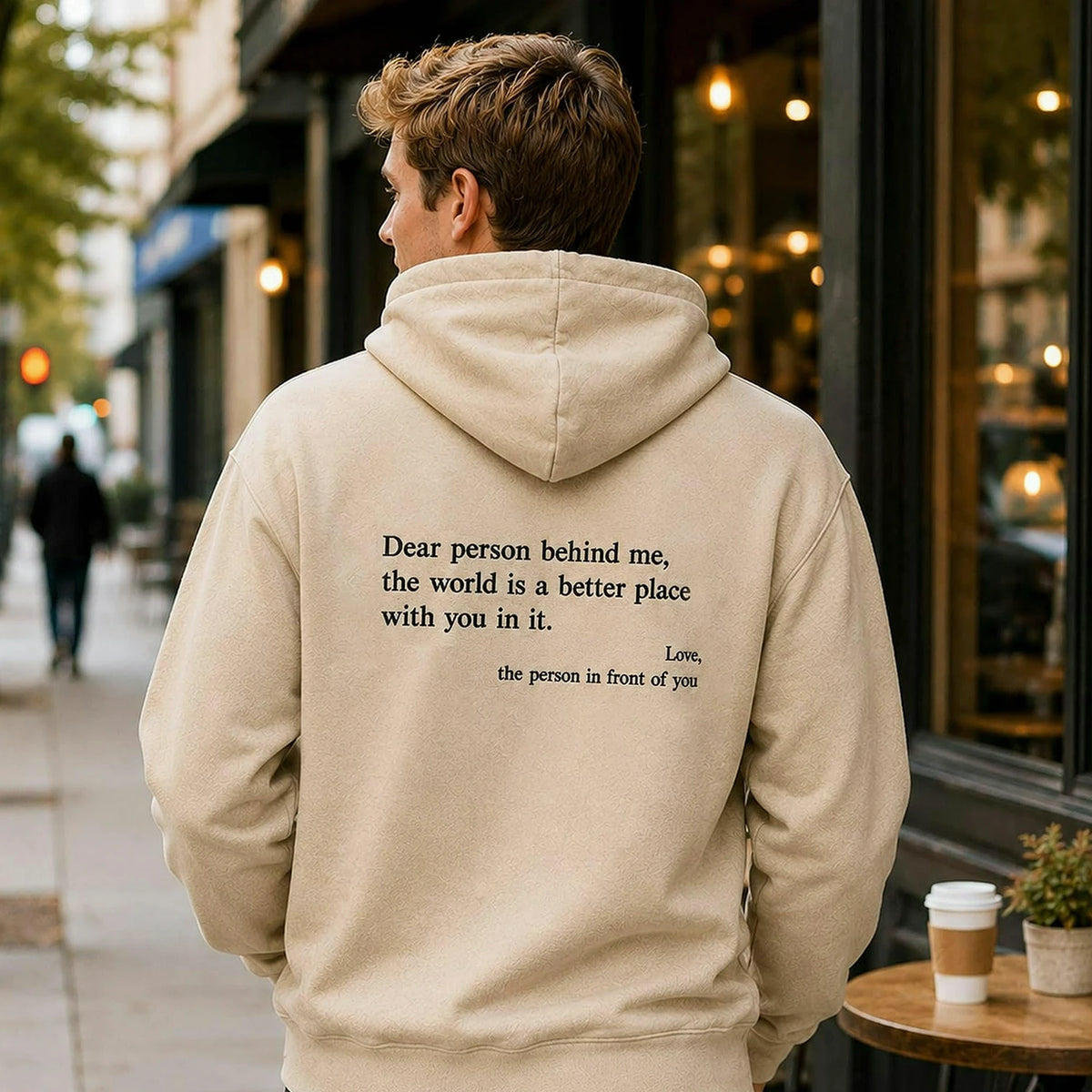 Embroidered You Are Enough Aesthetic Hoodie, Self Love Birthday Gift with Positive Back Message
