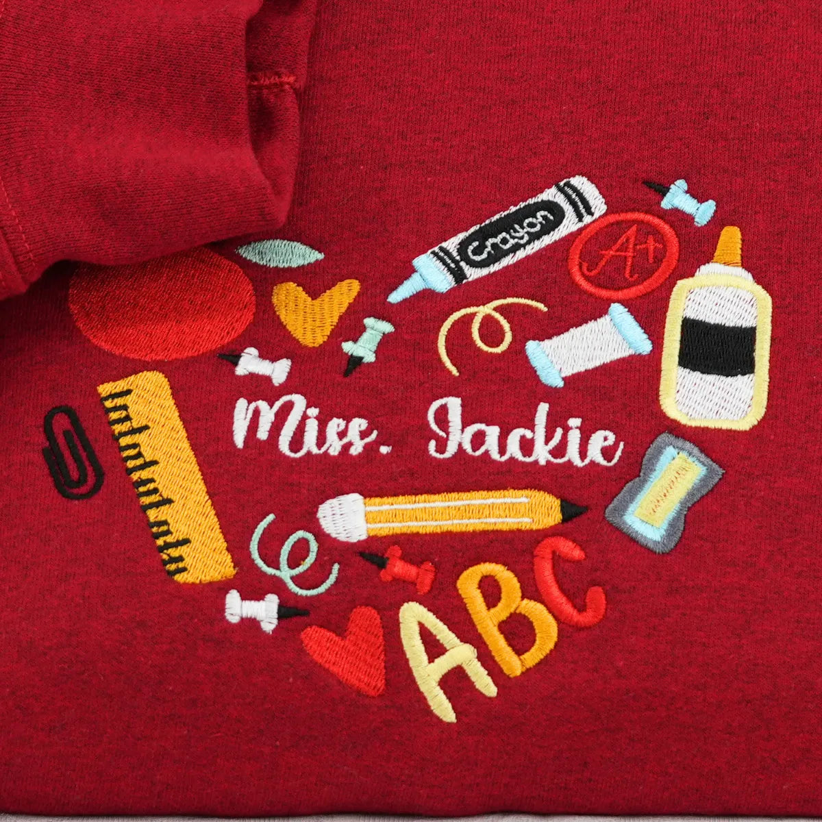 Custom Embroidered Teacher Sweatshirt, Personalized Teacher Gift with 90s Vibe Daycare