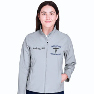 Custom embroidered ER jacket with name and title – personalized gift for emergency nurses and doctors