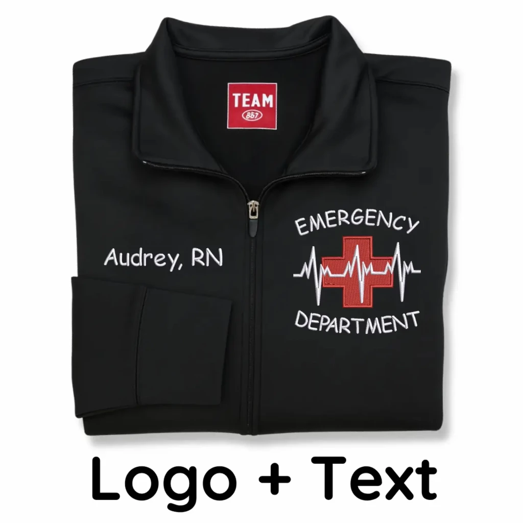 Personalized Emergency Department Jacket with Name & Title - Embroidered Gift for ER Nurses & Doctors