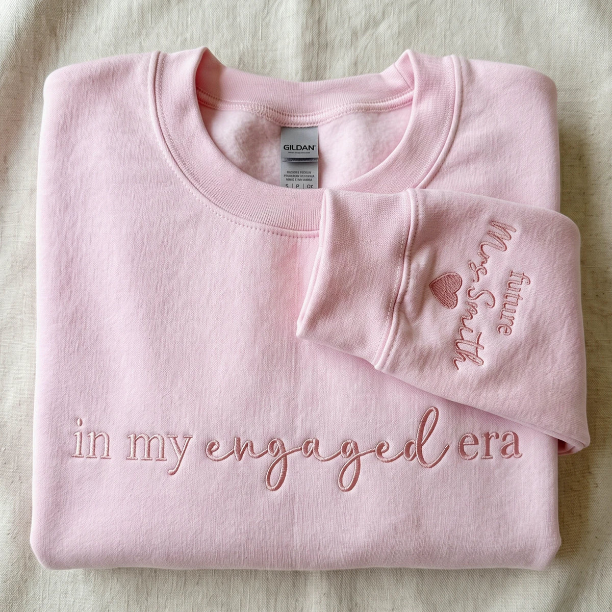 In My Engaged Era Sweatshirt - Personalized Future Mrs Embroidered Crewneck for Engagement Gift for Her