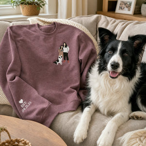 Custom Family Photo Embroidered Hoodie, Personalized Matching Family Sweatshirt