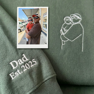 First Father’s Day Gift - Personalized Dad Embroidered Sweatshirt for New Dad