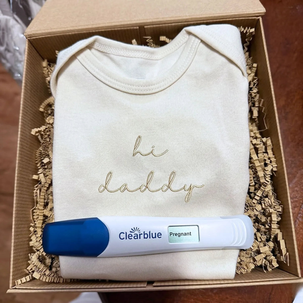 hi daddy embroidered baby onesie pregnancy announcement gift for first time dad