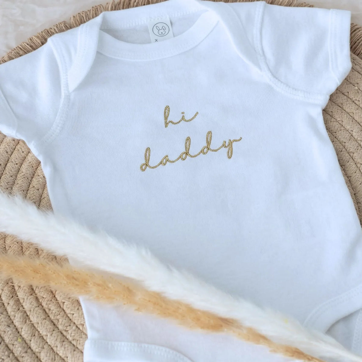 hi daddy embroidered baby onesie pregnancy announcement gift for first time dad