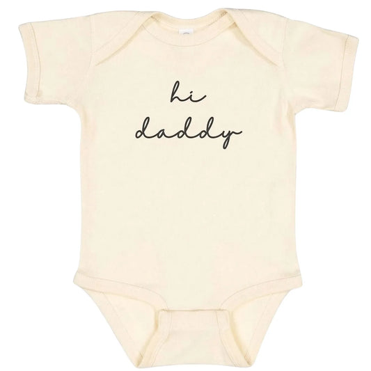 hi daddy embroidered baby onesie pregnancy announcement gift for first time dad