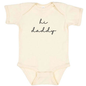 hi daddy embroidered baby onesie pregnancy announcement gift for first time dad