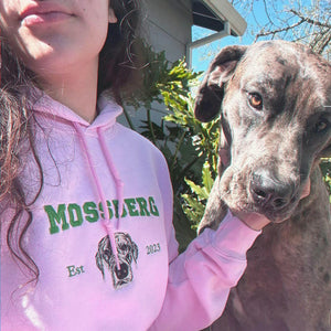Custom New Dog Portrait Sweatshirt for Mom - Embroidered Pet Photo Crewneck & Name - First Time Dog Mom Gift for Her