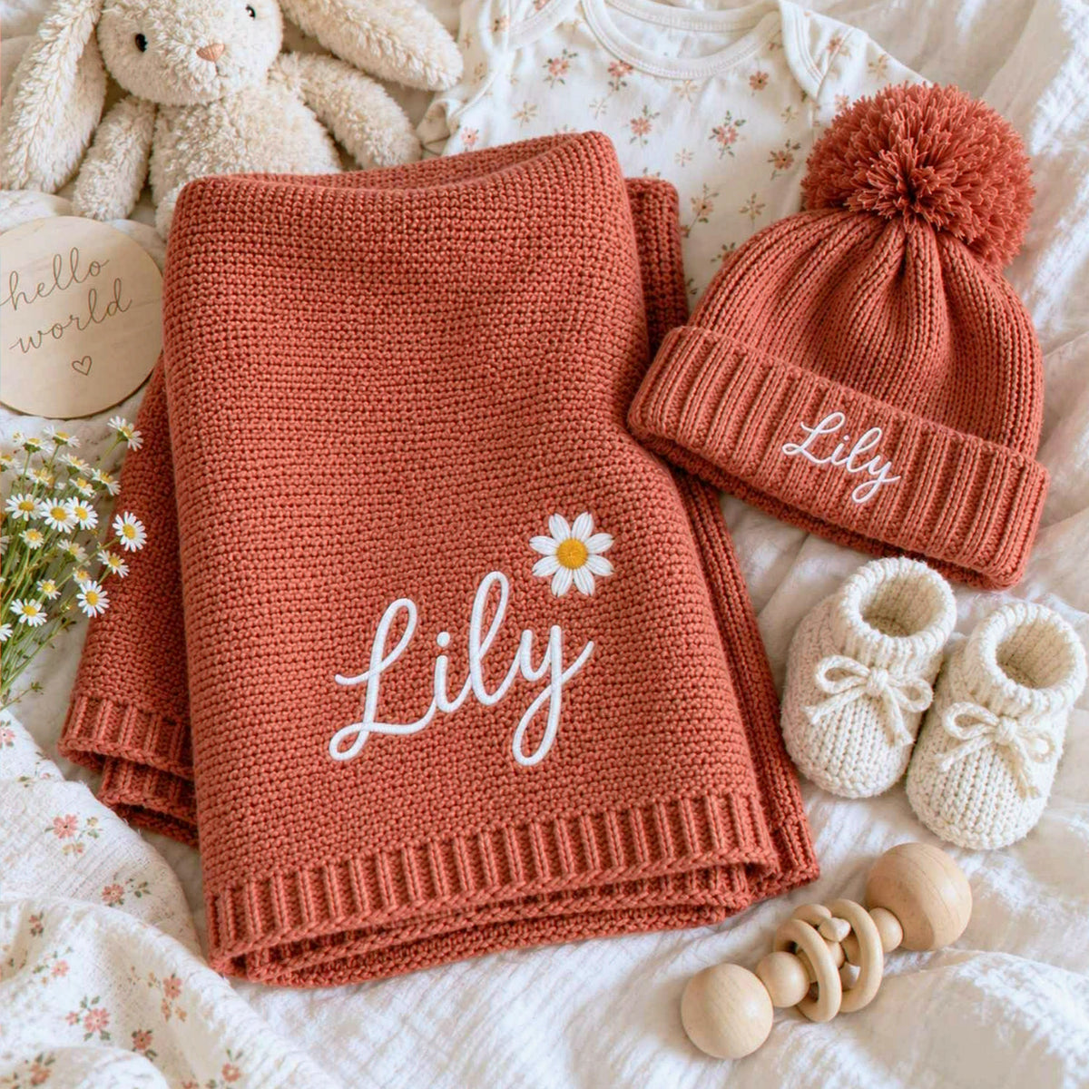 Baby Blankets for Boys & Girls, Personalized Embroidered Best Friend Baby Shower Gift Boy, Newborn Keepsake