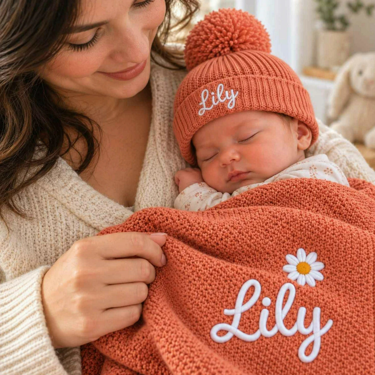 Baby Blankets for Boys & Girls, Personalized Embroidered Best Friend Baby Shower Gift Boy, Newborn Keepsake